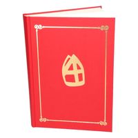 Rood Sinterklaasboek met mijter 350 paginas