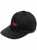 424 casquette à logo brodé - Noir