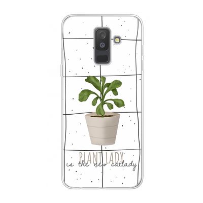 Kamerplant op vensterruit: Samsung Galaxy A6 Plus (2018) Transparant Hoesje