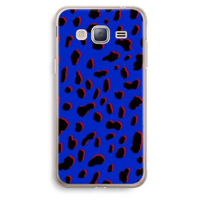Blue Leopard: Samsung Galaxy J3 (2016) Transparant Hoesje