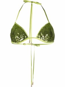 TOM FORD soutien-gorge brodé de sequins à dos-nu - Vert