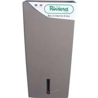RIVIERA Eva Nieuwe vierkante plastic bloempot - 28 x 28 x H 52 cm - 31 L - Taupe