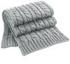 Beechfield CB499 Cable Knit Melange Scarf - Light Grey - 168 x 27 cm