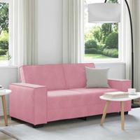 Tweezitsbank 140 cm fluweel roze Tweezitsbank 140 cm fluweel roze