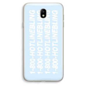 Hotline bling blue: Samsung Galaxy J7 (2017) Transparant Hoesje