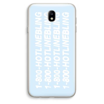 Hotline bling blue: Samsung Galaxy J7 (2017) Transparant Hoesje