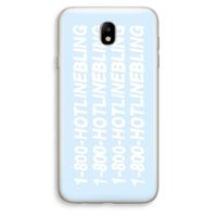 Hotline bling blue: Samsung Galaxy J7 (2017) Transparant Hoesje
