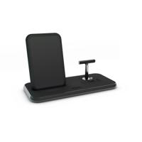 ZENS Aluminium Series Stand Wireless Charger + Dock ZEDC06B Inductielader 2000 mA Uitgangen Qi-standaard, USB, Apple dock-stekker Lightning Zwart - thumbnail