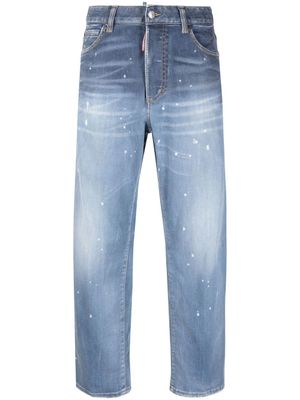 DSQUARED2 jean à effet usé - Bleu