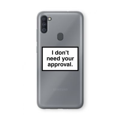 Don't need approval: Samsung Galaxy A11 Transparant Hoesje