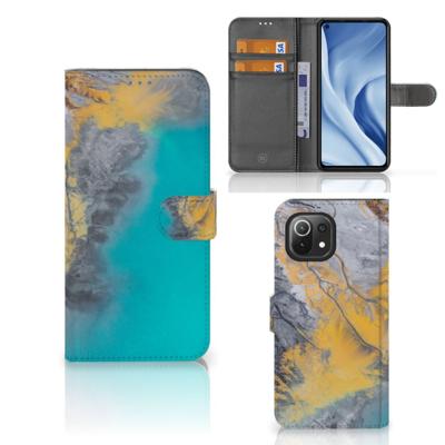 Xiaomi 11 Lite 5G NE | Mi 11 Lite | Bookcase | Marble Blue Gold