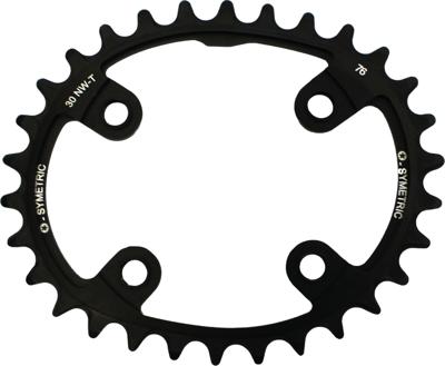 O.symetric Chain ring 32t alu black
