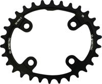 O.symetric Chain ring 32t alu black