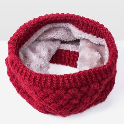 Winter plus Velvet Thicken warme Pullover gebreide sjaal grootte: 47 x 22cm (donkerrood) Winter plus Velvet Thicken warme Pullover gebreide sjaal grootte: 47 x 22cm (donkerrood)