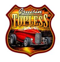 Cruisin Topless Hot Rod Zwaar Metalen Bord