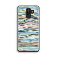 Watercolor Agate: Samsung Galaxy J8 (2018) Transparant Hoesje