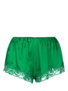 Gilda & Pearl short Emeralds In My Boudoir en soie - Vert