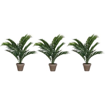 Mica Decorations Kunstplant - 3x - areca palm - in pot - 40 cm