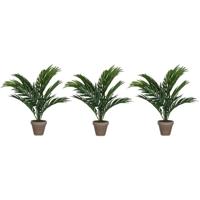 Mica Decorations Kunstplant - 3x - areca palm - in pot - 40 cm