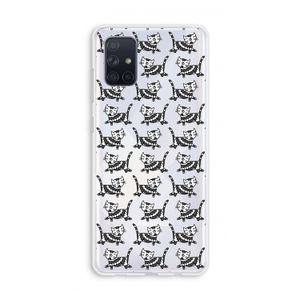 Zwarte poes: Galaxy A71 Transparant Hoesje