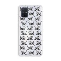 Zwarte poes: Galaxy A71 Transparant Hoesje Zwarte poes: Galaxy A71 Transparant Hoesje