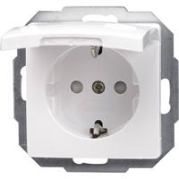 Kopp 920802069 Wandcontactdoos met randaarde Inzetstuk Paris Wit 1 stuk(s)