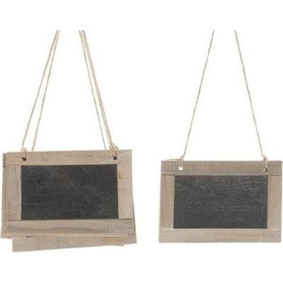 Dijk Natural Collections Krijtbord hangers - 10x st - 15 x 10 cm - houten bordjes