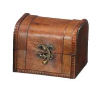 Opbergkistje - donkerbruin - 11 x 8,5 x 8,5 cm - hout/metaal - opbergdoosje - kistje Opbergkistje - donkerbruin - 11 x 8,5 x 8,5 cm - hout/metaal - opbergdoosje - kistje