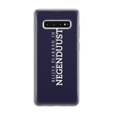 Blijve plakken in Negenduust: Samsung Galaxy S10 4G Transparant Hoesje