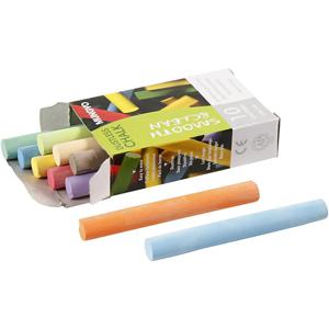 Primo Schoolbord krijtjes - pakje van 10x stuks - gekleurd - School/leraar kwaliteit krijtjes   -