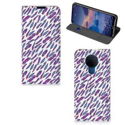 Nokia 5.4 | Hoesje met Magneet | Feathers Color Nokia 5.4 | Hoesje met Magneet | Feathers Color