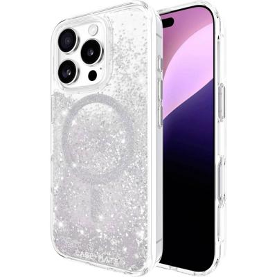 Case-Mate Waterfall Backcover Apple iPhone 16 Pro Zilver (stereffect) Inductieve lading, MagSafe compatible