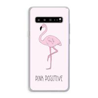 Pink positive: Samsung Galaxy S10 5G Transparant Hoesje - thumbnail