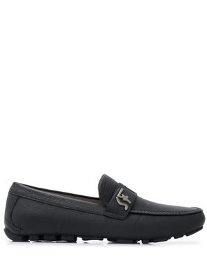 Ferragamo mocassins Signature Driver à plaque logo - Noir