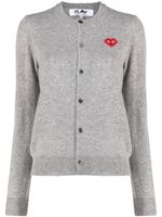 Comme Des Garçons Play cardigan en laine à logo imprimé - Gris