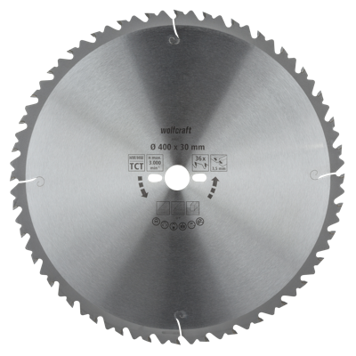 Wolfcraft HM Cirkelzaagblad | 36 td | Ø400 x 30 x 3,5mm | 1 stuk - 6668000
