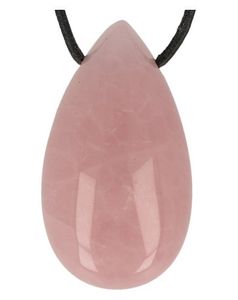 Ruben Robijn Edelsteen druppel hanger roze kwarts (1 st)