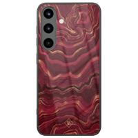 Samsung Galaxy S25 glazen hardcase - Agate rood