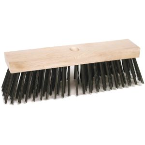 Bezemkop buiten - zwart - FSC hout/staaldraad - 30 cm