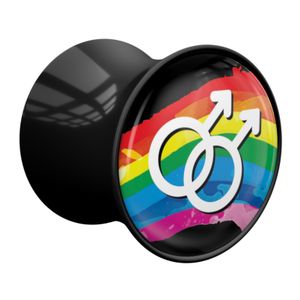 Double Flared Plug met Pride! Design Acryl Tunnels & Plugs