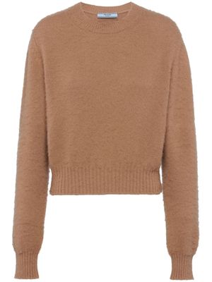 Prada pull en cachemire à col rond - Tons neutres