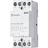 Finder 22.74.0.024.1310 Contactor 4x NO 24 V/DC, 24 V/AC 32 A 1 stuk(s) - thumbnail