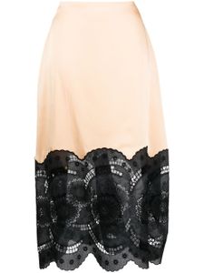 Stella McCartney jupe mi-longue en broderie anglaise - Tons neutres