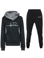 Text Letters Casual Loose Two-Piece Set - thumbnail