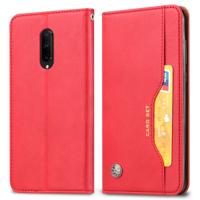 Knead huidtextuur horizontaal Flip lederen case voor OnePlus 7 Pro met foto frame & houder & kaartsleuven & portemonnee (rood)