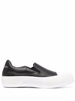 Alexander McQueen baskets Deck à design sans lacets - Noir