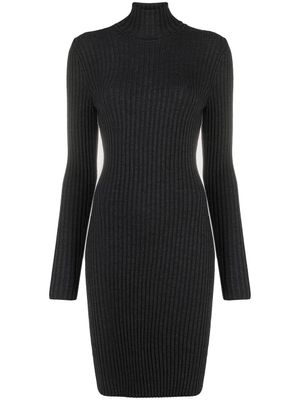 Wolford robe en maille nervurée à col roulé - Gris