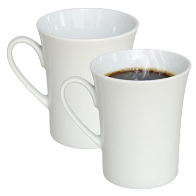Gerimport Koffie / thee mok - 2x stuks - wit - 280 ml - mokken - porselein