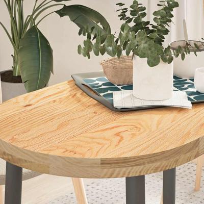 Tafelblad 100x50x4 cm ovaal massief eikenhout