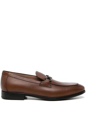 Ferragamo mocassins Gancini en cuir - Marron